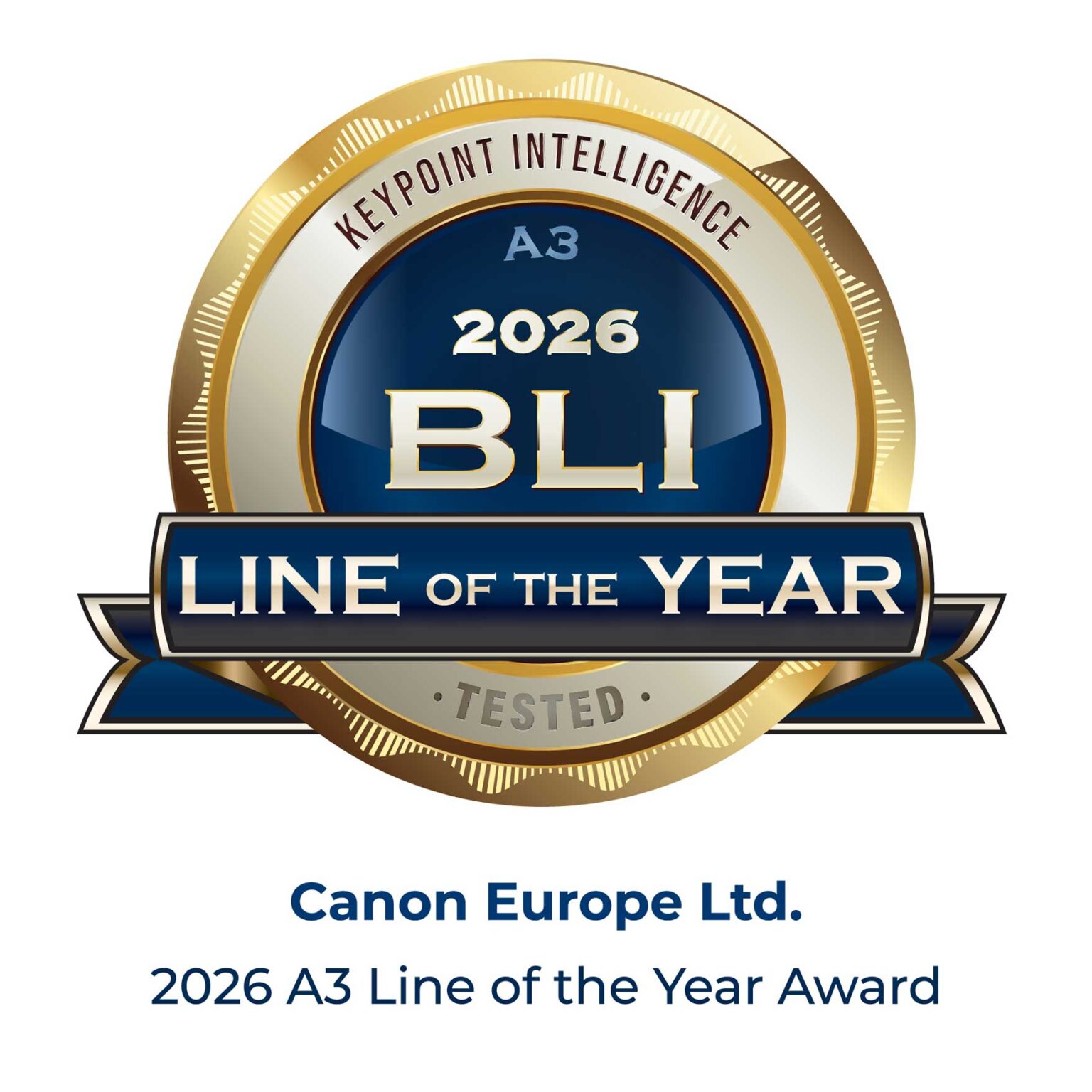 Canon recebeu o prémio 2026 A3 Line of the Year